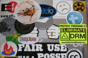 Startup Stickers on Laptops